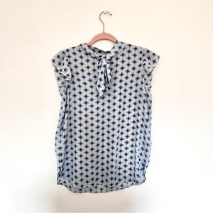 Loft Ruffled Short Sleeve Blouse